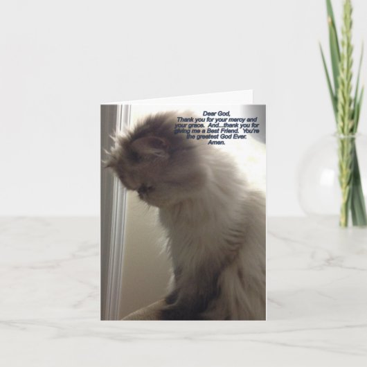 Lieve God, dank U, let op Kaart (Voorkant)