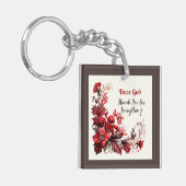 LIEVE GOD DANK U VOOR ALLES RELIGIEUS CITAAT SLEUTELHANGER (Voorkant Links)