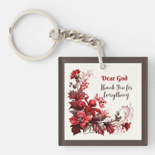 LIEVE GOD DANK U VOOR ALLES RELIGIEUS CITAAT SLEUTELHANGER