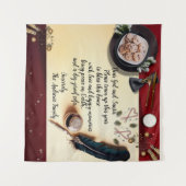 Lieve God en Santa Note Red Christmas Quill Pen Wandkleed (Voorkant (horizontaal))