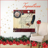 Lieve God en Santa Note Red Christmas Quill Pen Wandkleed