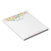 Lieve God gebedsbron Bloemen Waterverf Notitieblok (Schuin)