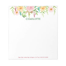 Lieve God gebedsbron Bloemen Waterverf