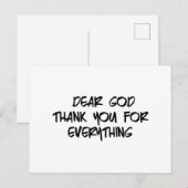 LIEVE GOD HARTELIJK BEDANKT VOOR ALLES BRIEFKAART (Voorkant / Achterkant)