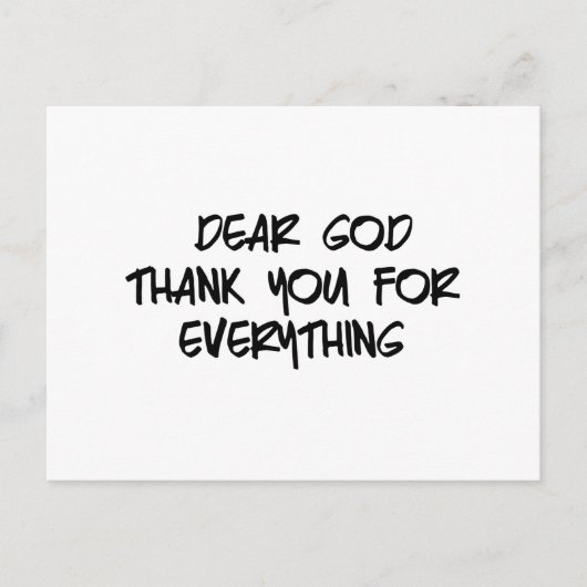 LIEVE GOD HARTELIJK BEDANKT VOOR ALLES BRIEFKAART (Voorkant)