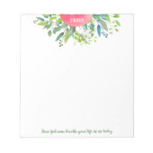 Lieve God, kom je leven inademen Greenery Notitieb Notitieblok (Voorkant)