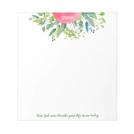 Lieve God, kom je leven inademen Greenery Notitieb Notitieblok