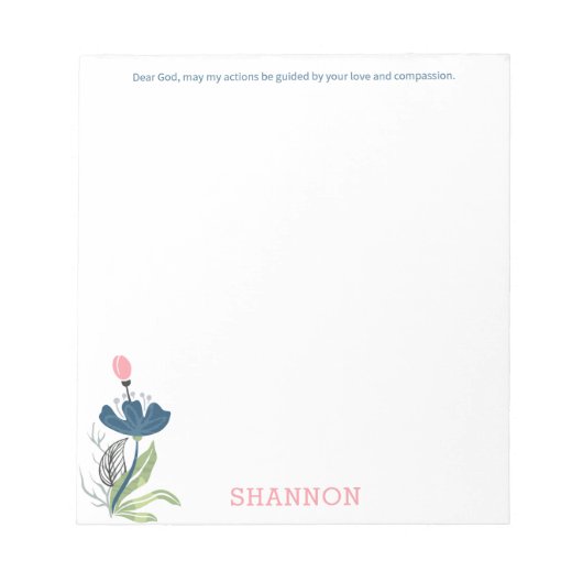 Lieve God, leid mijn acties Abstract Bloemen Notit Notitieblok (Voorkant)