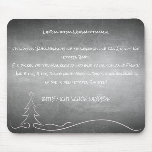 Lieve goede kerstman muismat (Voorkant)