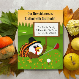Lieve Golfbal Thanksgiving Bewegende Aankondiging