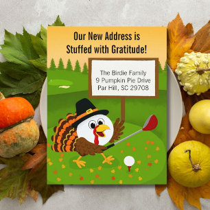 Lieve Golfbal Thanksgiving Bewegende Aankondiging