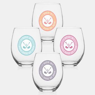 Lieve Golfer Humor Grappig Golf IJzer Sport Cadeau Wijnglas Zonder Voet