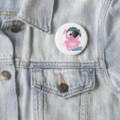Lieve Goofkins biggetje piraat Ronde Button 5,7 Cm (In situ)