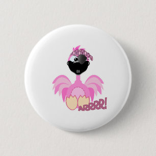 Lieve Goofkins piraat flamingo Ronde Button 5,7 Cm