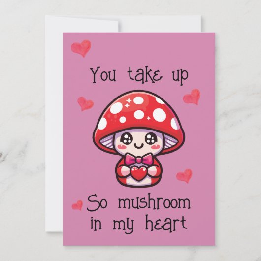 Lieve grapjes Valentijnsdag kaart – Paddenstoel (Voorkant)
