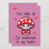 Lieve grapjes Valentijnskaart – Paddenstoel Feestdagenkaart (Voorkant / Achterkant)