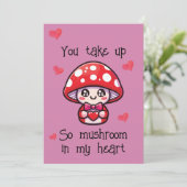 Lieve grapjes Valentijnskaart – Paddenstoel Feestdagenkaart (Staand voorkant)