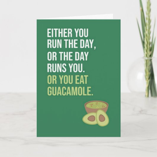 Lieve Grappige Groene Guacamole Kaarten Avocado (Voorkant)
