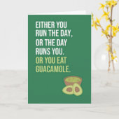 Lieve Grappige Groene Guacamole Kaarten Avocado (Gele Bloem)