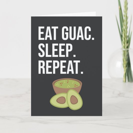 Lieve Grappige Guacamole Kaarten Avocado Fruit Hum (Voorkant)