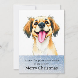 Lieve Grappige Hond Kerstkaart