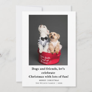 Lieve Grappige Honden Kerstmis Vakantiekaart Kaart