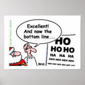 Lieve grappige kerstman optometrist oogtest cartoo poster (Voorkant)