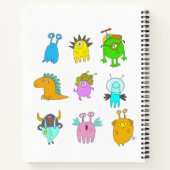 Lieve Grappige Kleurrijke Monster Stripfiguur Gepe Notitieboek (Achterkant)