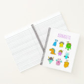 Lieve Grappige Kleurrijke Monster Stripfiguur Gepe Notitieboek (Binnen)