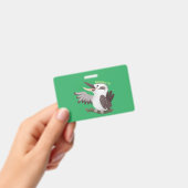 Lieve grappige lachende kookaburra cartoon badge (Handheld)