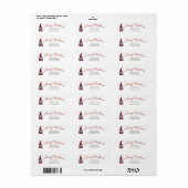 Lieve Grappige Prettig Kerst Elf Persoonlijke Gnom Etiket (Full Sheet)