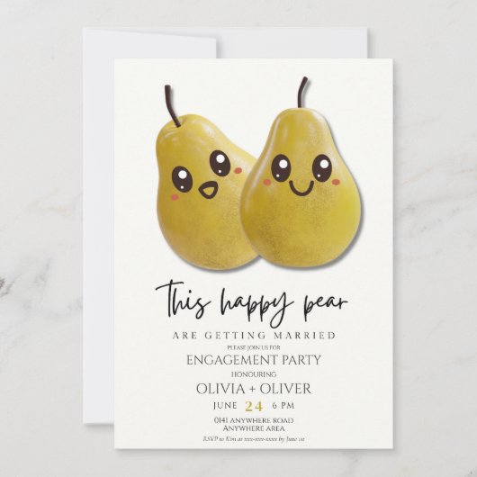 Lieve grappige verlovingsfeest kaart (Voorkant)