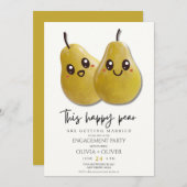Lieve grappige verlovingsfeest kaart (Voorkant / Achterkant)
