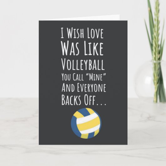 Lieve Grappige Volleybal Kaarten Feest Humor (Voorkant)