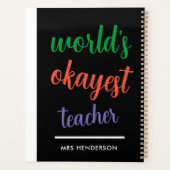Lieve grappige waardering voor leraren planner (Achterkant)