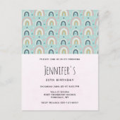 Lieve Gril Regenboog Patroon Verjaardag Uitnodiging Briefkaart (Voorkant)