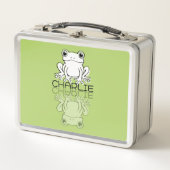 Lieve Groene Kikker Reflectie Doodle Aangepaste Na (Voorkant)