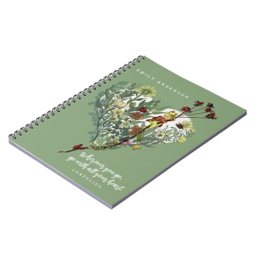 Lieve Groene Lieveheersbeestje Inspirerende Avontu Notitieboek (Linkerzijde)