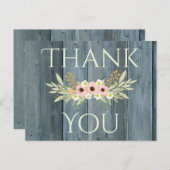 Lieve Groene Rustic Dank u Briefkaart (Voorkant / Achterkant)