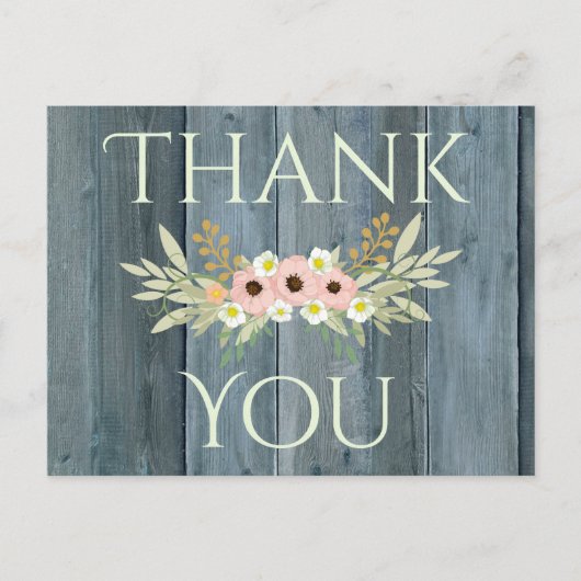 Lieve Groene Rustic Dank u Briefkaart (Voorkant)