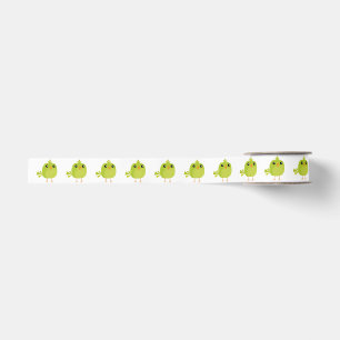 Lieve Groene Vogel Cartoon Grosgrain Lint