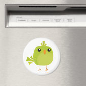 Lieve Groene Vogel Cartoon Magneet (Insitu (Vaatwasser))