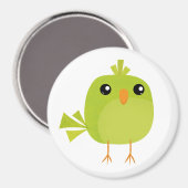 Lieve Groene Vogel Cartoon Magneet (Voorkant / Achterkant)