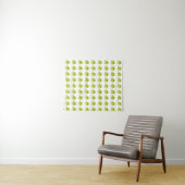 Lieve Groene Vogel Cartoon Wandkleed (In Situ (horizontaal))