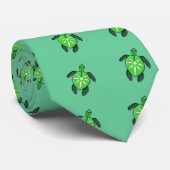 Lieve groene Zee schildpad Stropdas (Opgerold)