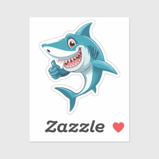 Lieve haai sticker (Vel)