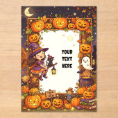 Lieve Halloween Acryl Uitnodiging #2 (Voorkant)