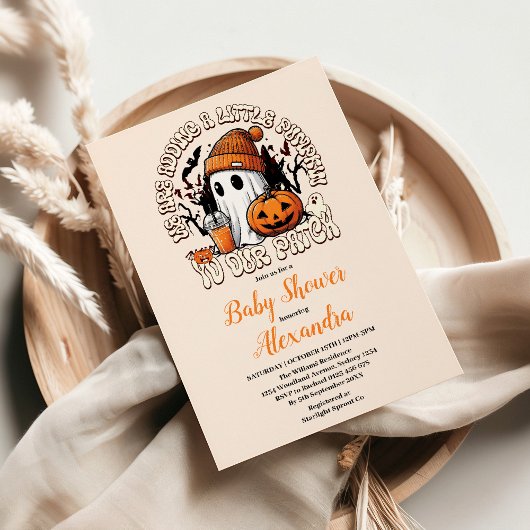 Lieve Halloween Baby Shower Kaart