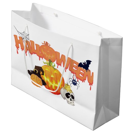 Lieve Halloween decoraties Groot Cadeauzakje (Voorkant Gekanteld)