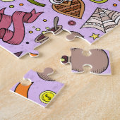 Lieve Halloween Doodle Patroon Legpuzzel (Zijkant)